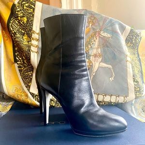 Sergio Rossi Leather Booties with Slight Platform